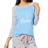 Women'S Jenni by Jennifer Moore | Raglan-Sleeve Graphic Pajama Top Rise And Shine