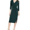 Women'S INC International Concepts | Side-Tie Faux-Wrap Dress Hunter Forest