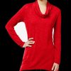 Women'S NY Collection | Asymmetrical Cowl-Neck Top Scarlet Sage