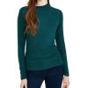 Juniors' BCX | Juniors' Textured Side-Ruched Mock-Neck Sweater Hunter