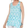 Women'S Style & Co | Printed Scoop-Neck Swing Top Rainforest Dye