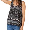 Women'S Style & Co | Petite Printed Sleeveless High-Low Swing Top Spring Botanics