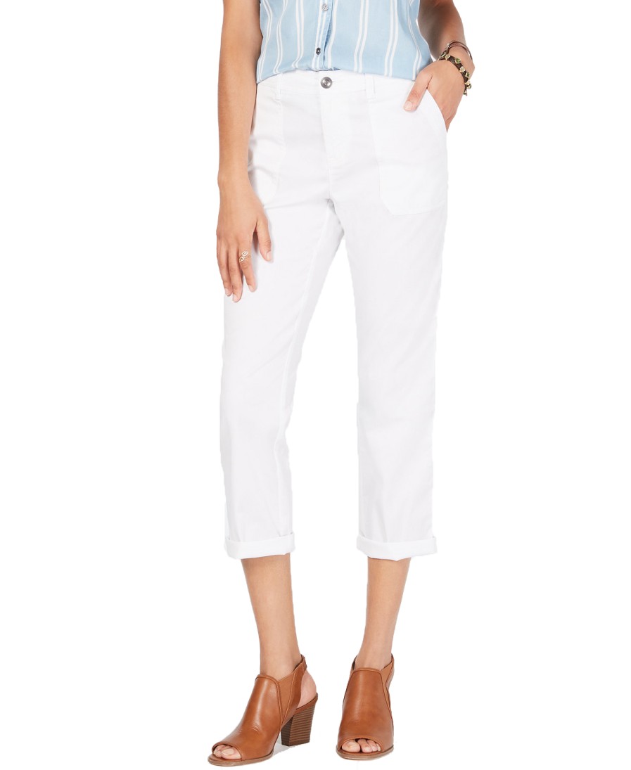 Women'S Style & Co | Utility-Pocket Capri Pants Bright White