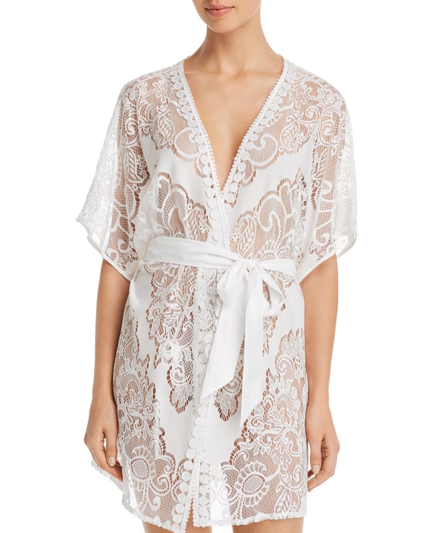 Women'S Flora Nikrooz | Millie Lace Robe Ivory