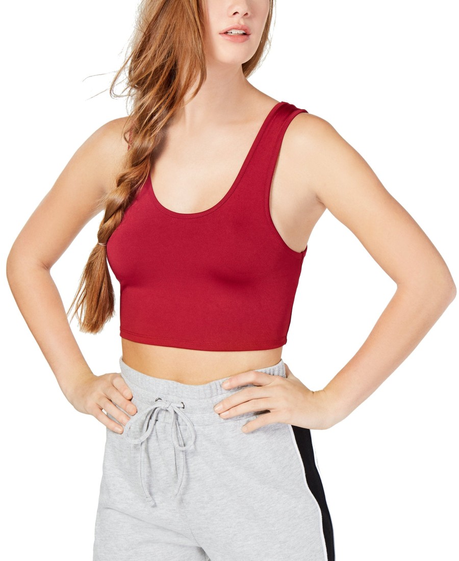 Juniors' Material Girl | Juniors' Low-Impact Biker Bra Beet Red