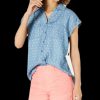 Women'S Style & Co | Short-Sleeve Shirt Star Print