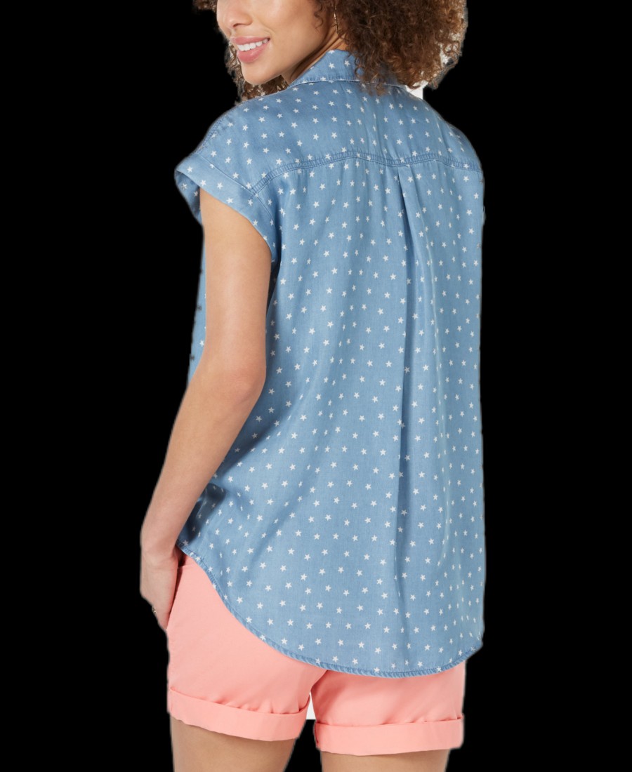 Women'S Style & Co | Short-Sleeve Shirt Star Print