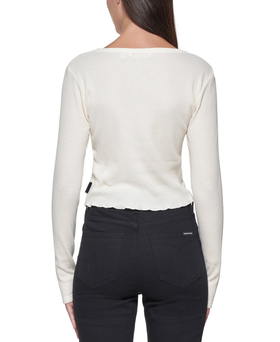 Women'S Calvin Klein Jeans | Cropped Crewneck Top