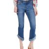 Women'S INC International Concepts | Rainbow Fringe Cropped Skinny Jeans Midnight Indigo