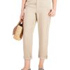 Women'S Charter Club | Cropped Cuffed Pants Sedona Dust