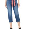 Women'S Style & Co | Petite Scarf-Belt Cuffed Capri Jeans Neptune Dark Wash