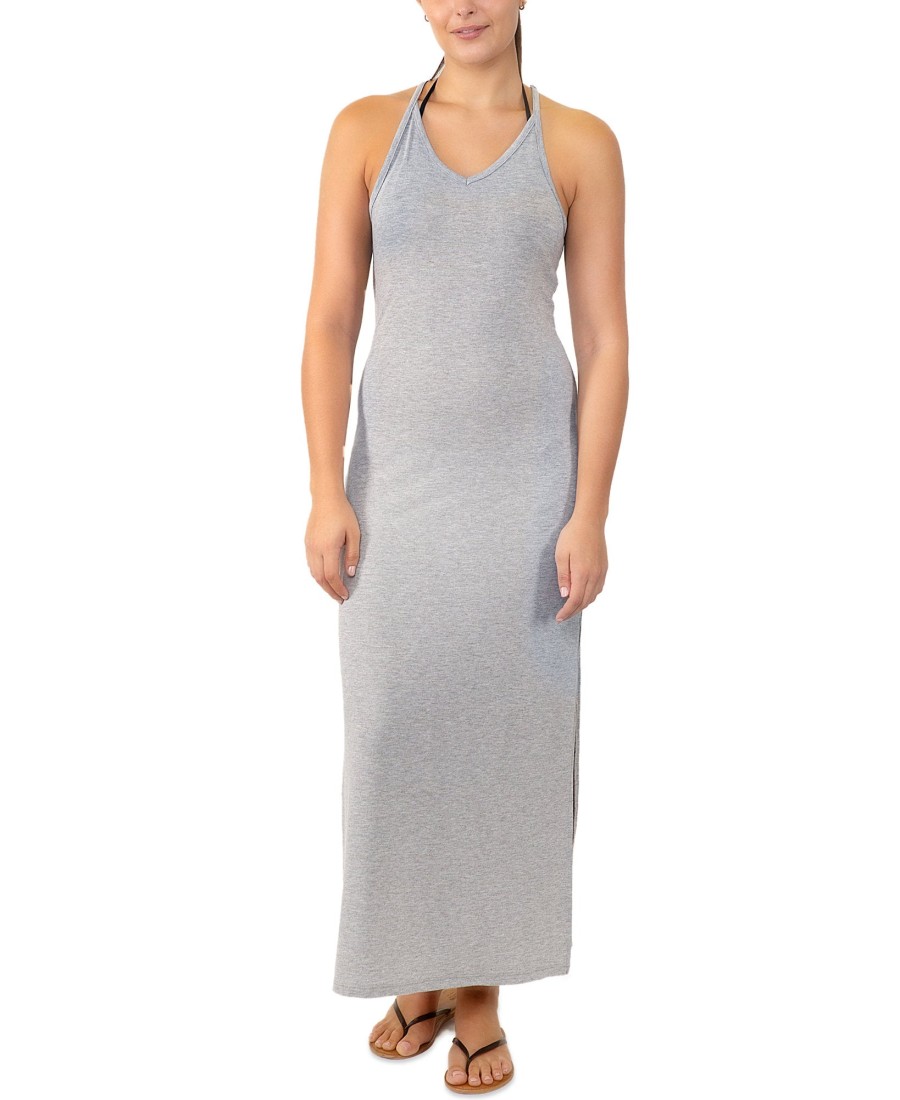 Juniors' Miken | Juniors' Racerback Maxi Cover-Up Heather Grey