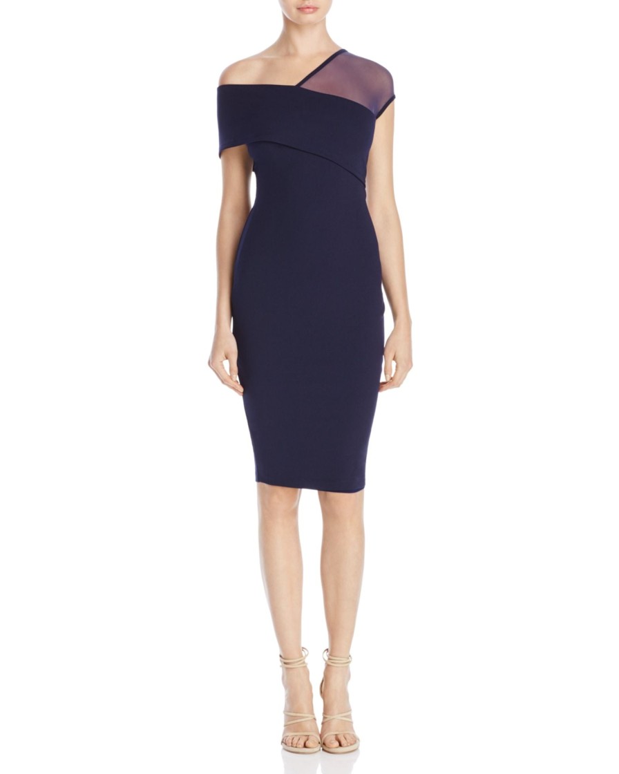 Women'S Nookie | Asymmetric Neckline Dress Navy