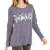 Women'S Style & Co | Sparkle Graphic Sweatshirt Sparkle Snowflake