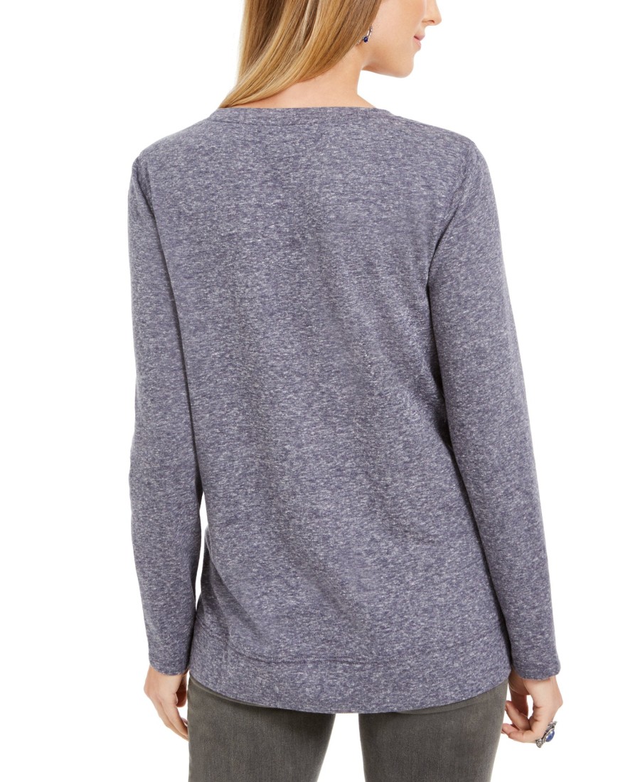 Women'S Style & Co | Sparkle Graphic Sweatshirt Sparkle Snowflake