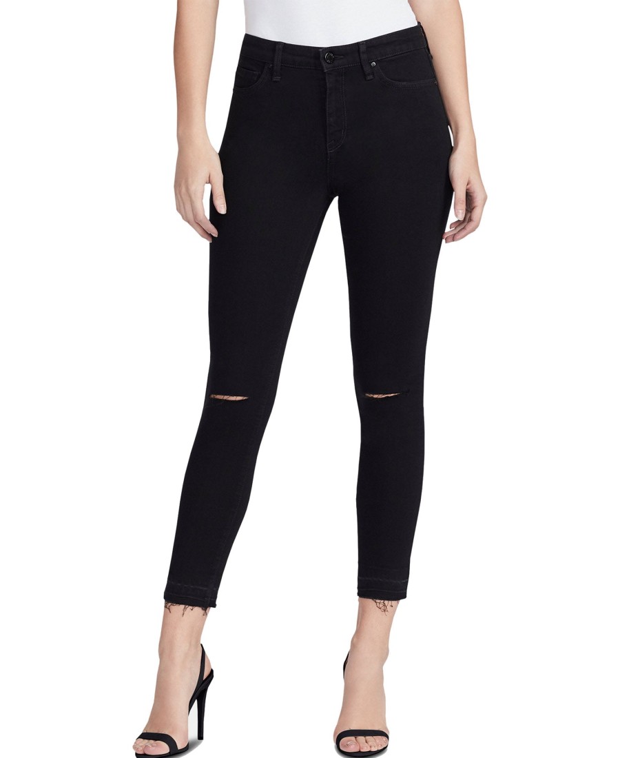 Women'S WILLIAM RAST | High Rise Sculpted Ripped Skinny Ankle Jeans Black