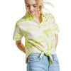 Women'S Style & Co | Petite Cotton Printed Blouse Fun Yellow