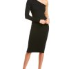 Women'S nPhilanthropy | Alabama One-Shoulder Silk-Blend Sweaterdress Black Cat