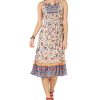 Women'S Style & Co | Paisley Flower Midi Dress Summertime Mix