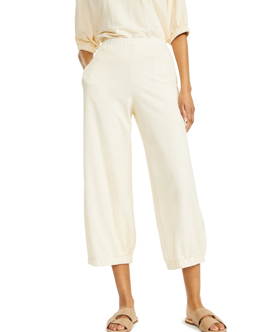 Juniors' Alfani | Textured Cropped Jogger Pants