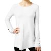 Women'S Alfani | Ribbed Swing Sweater Soft White