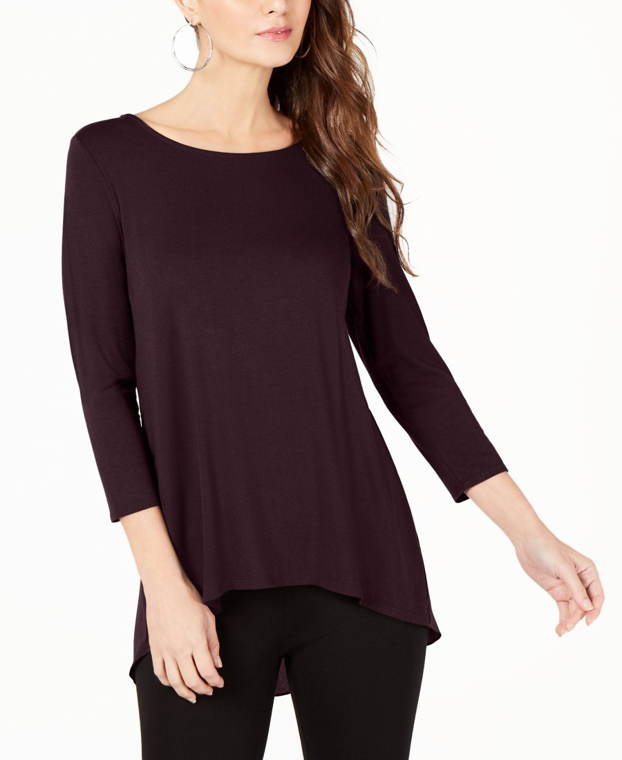 Juniors' Alfani | Woven-Back Top