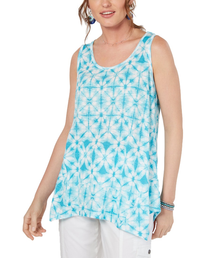 Women'S Style & Co | Petite Printed Tank Top Rainforest Dye