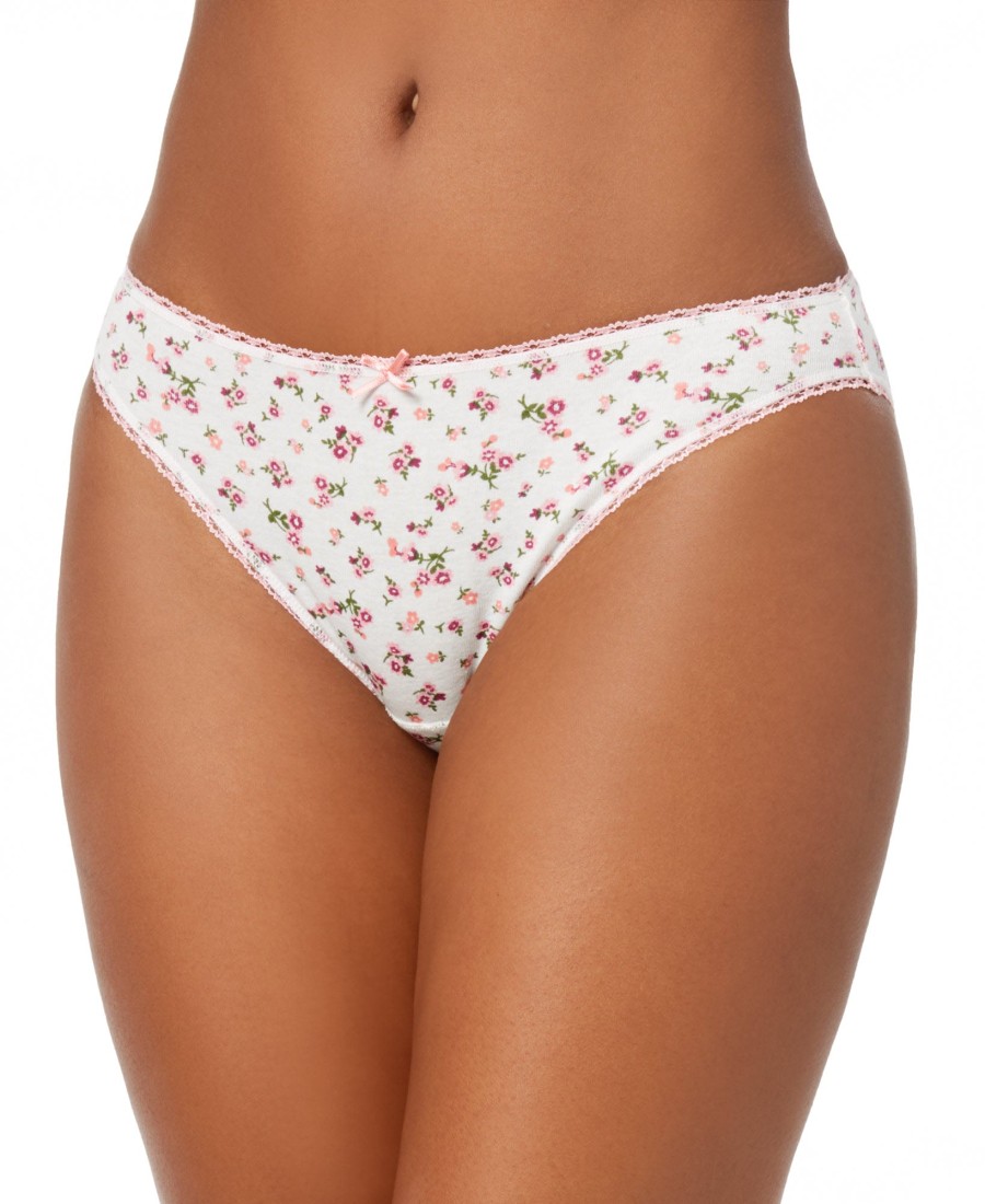 Women'S Charter Club | Pretty Cotton Bikini Underwear