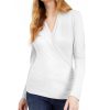 Women'S INC International Concepts | Surplice-Front Top Bright White