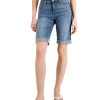 Women'S INC International Concepts | Mid Rise Contrast-Trim Shorts Cordelia Wash