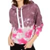 Women'S Calvin Klein Jeans | High Tide Tie-Dyed Cropped Hoodie Sangria Combo