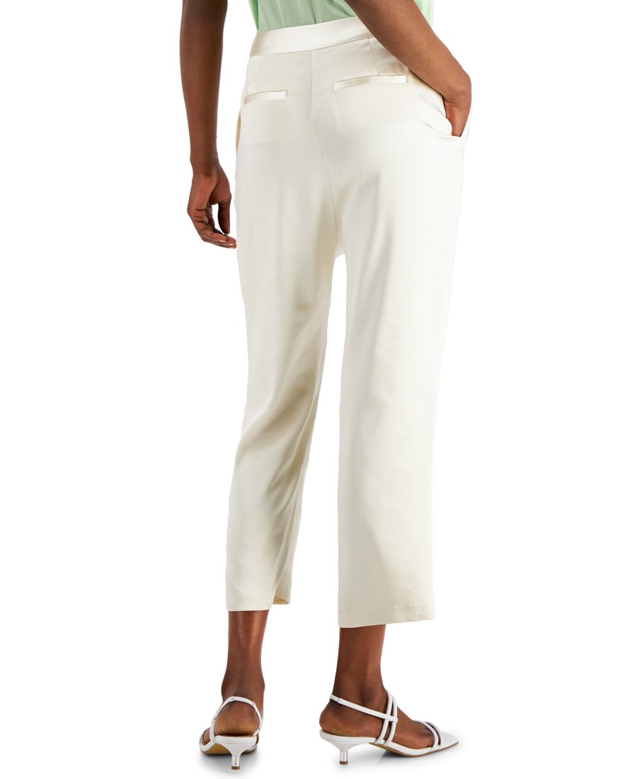 Women'S Alfani | Flare-Leg Ankle Pants Antique White