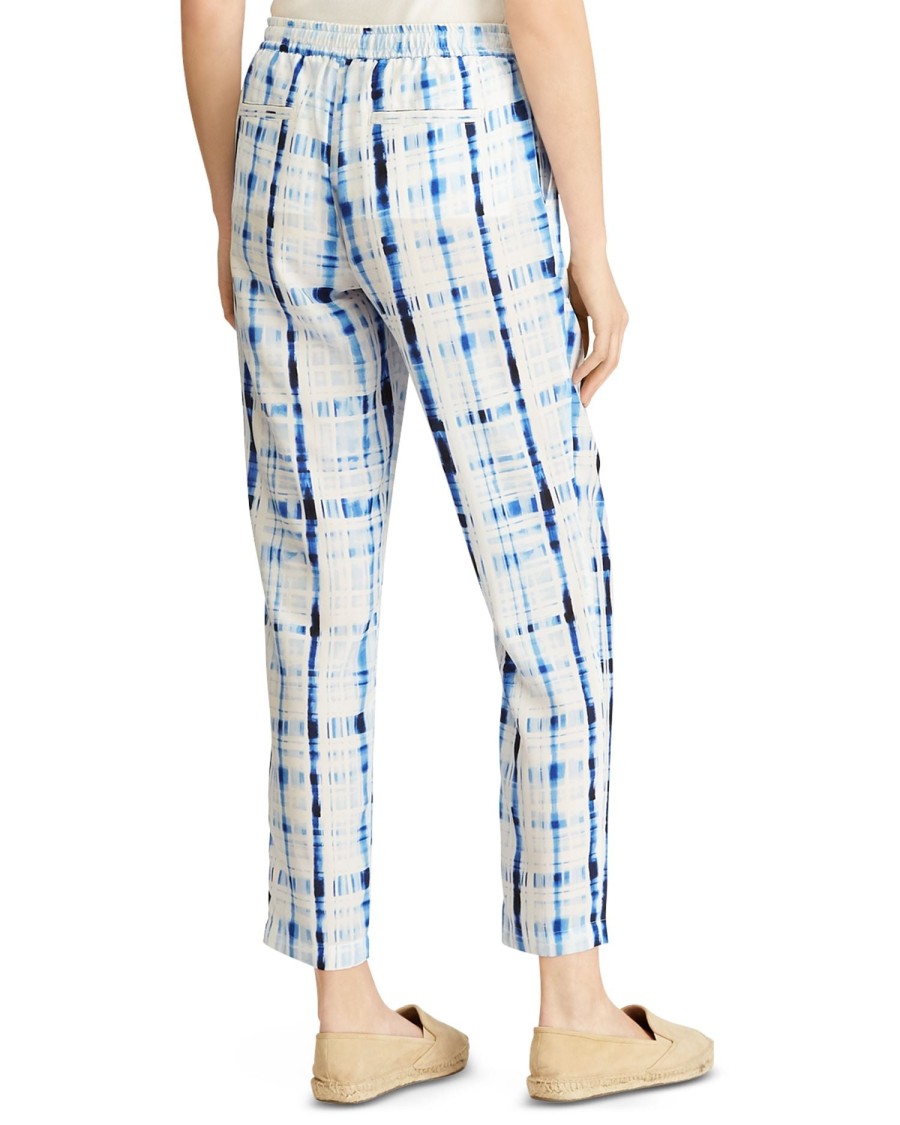 Women'S LAUREN Ralph Lauren | Tie-Dye Plaid Pants Blue Multi