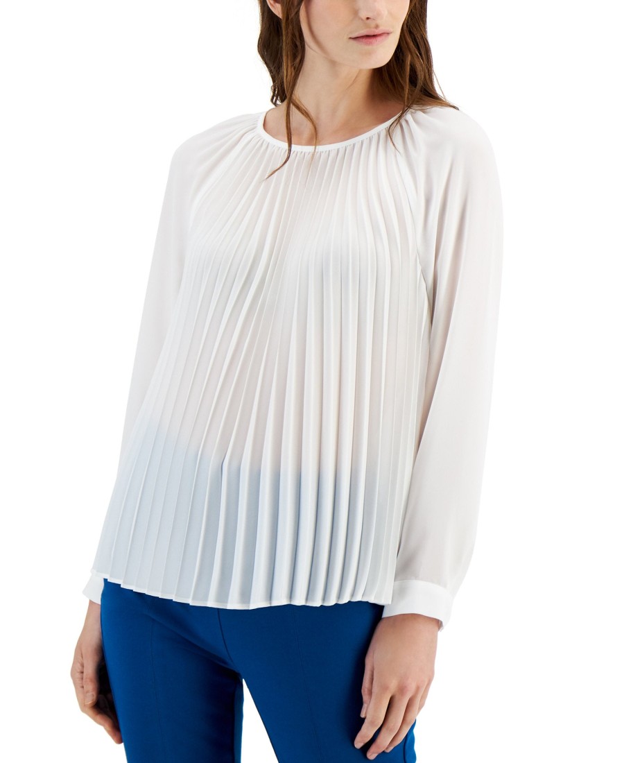 Women'S Alfani | Pleated Top Bright White