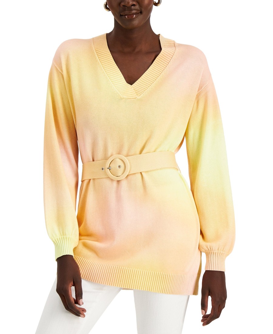 Women'S INC International Concepts | Belted Ombre Sweater Soft Ombre