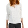 Women'S JPR Studio | Studded Keyhole Cotton Top Off White