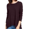 Women'S Eileen Fisher | High-Low Organic Sweater Dark Polar