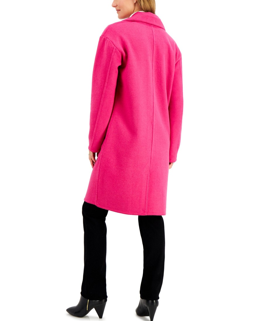 Women'S Charter Club | Notch-Collar Coat Pink Tutu