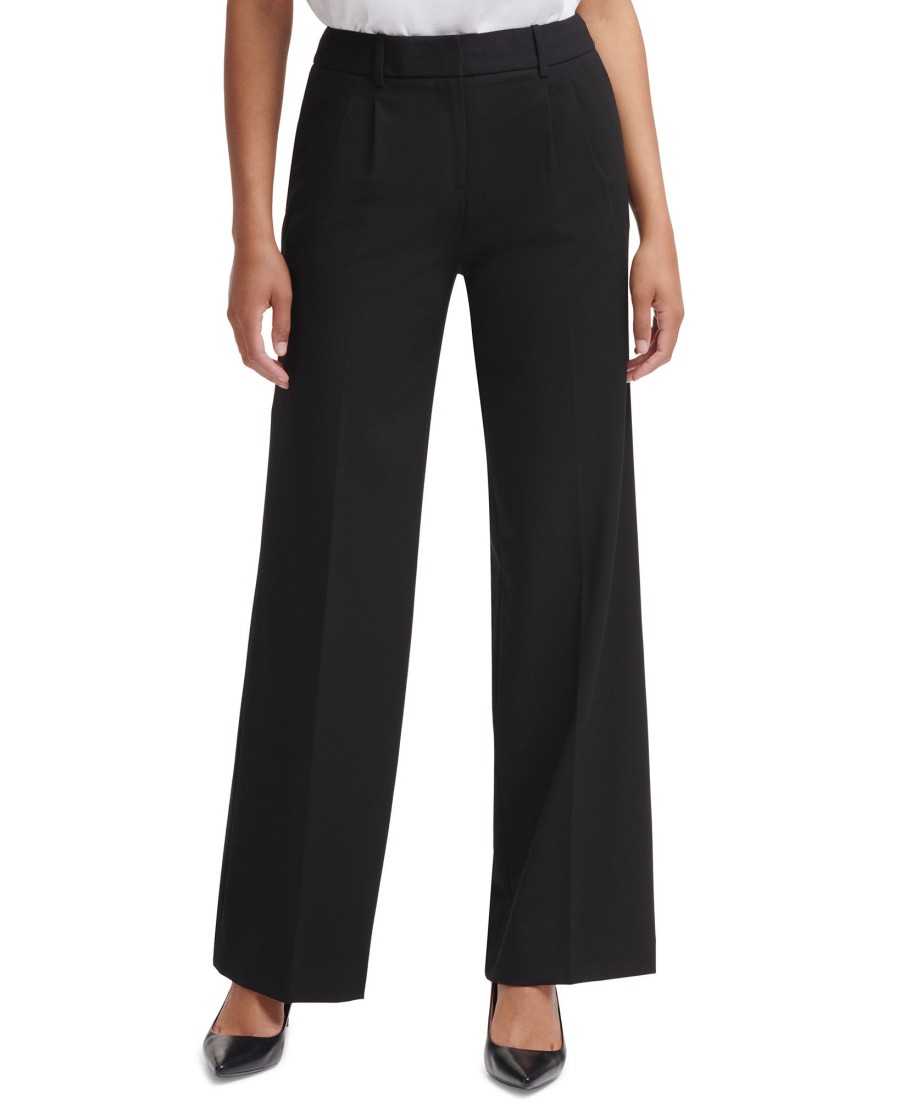 Women'S Calvin Klein | Wide Leg Pants Black