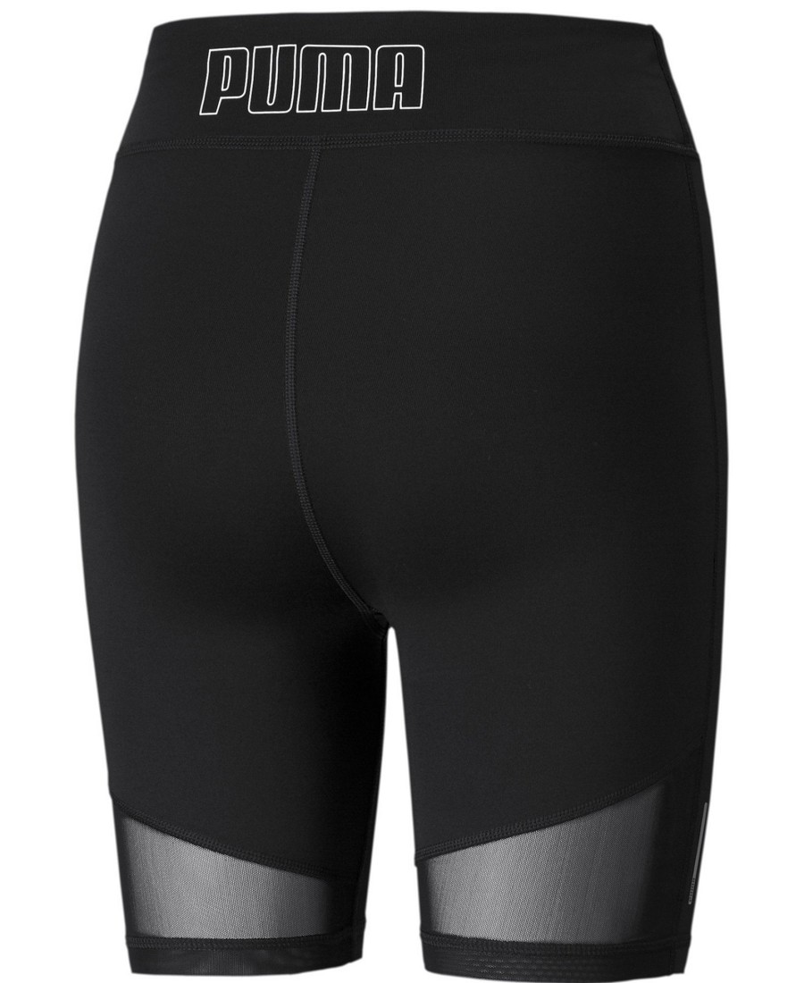 Women'S Puma | Favorite Logo Mesh Bike Shorts Puma Black