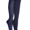 Women'S Gold Toe | 2 Pack Ultra Soft Recyled Cable Knee-High Socks Navy