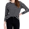 Women'S Style & Co | Striped Classic Crew Sweatshirt