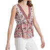 Women'S Lucky Brand | Embellished Sleeveless Romantic Top Natural Multi