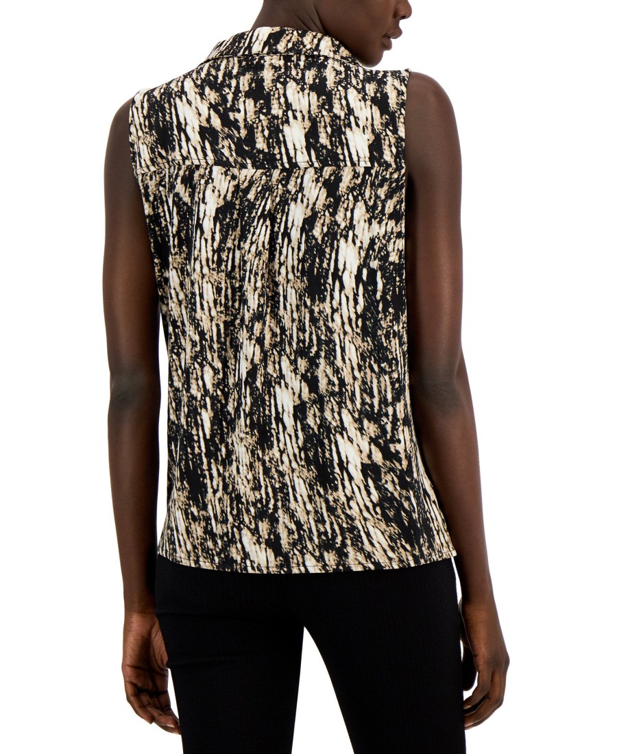 Women'S Alfani | Abstract Print Sleeveless Top Trailing Striation