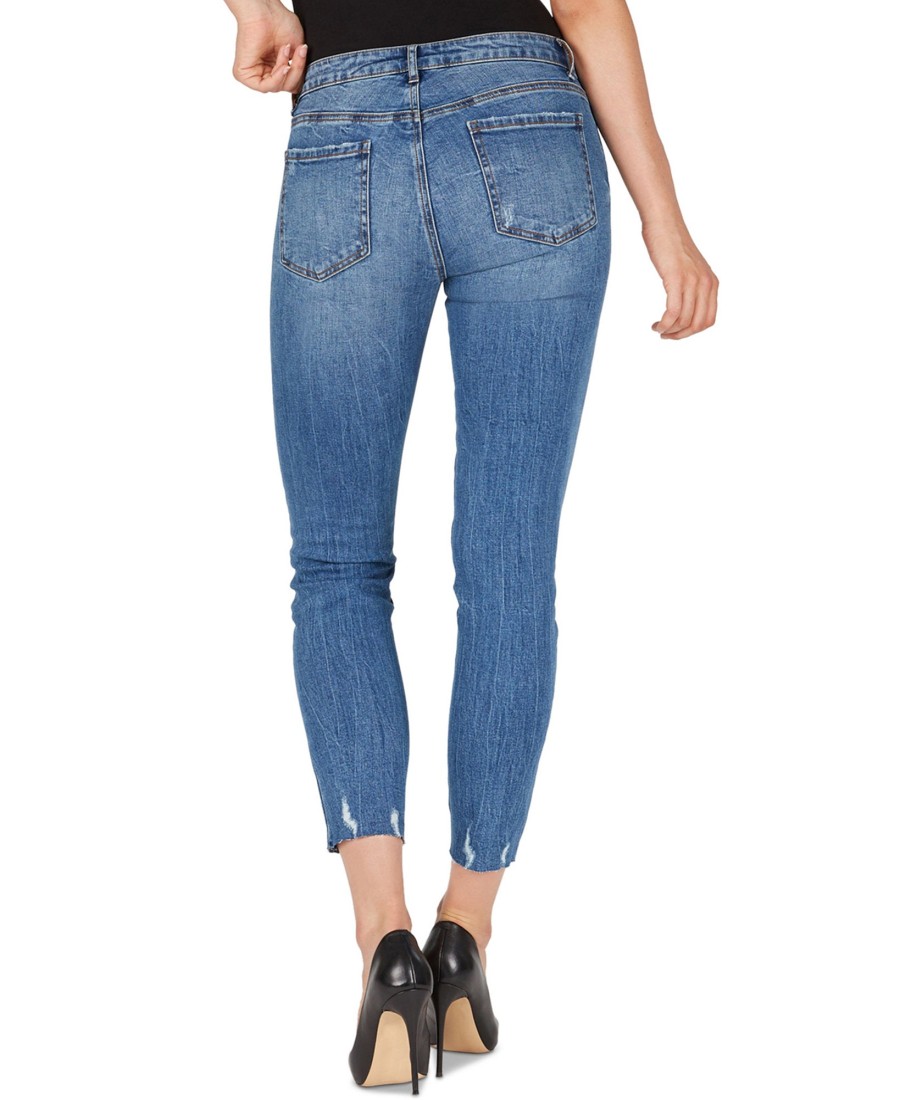 Women'S Numero | Mid-Rise Distressed Ankle Skinny Jeans True Blue