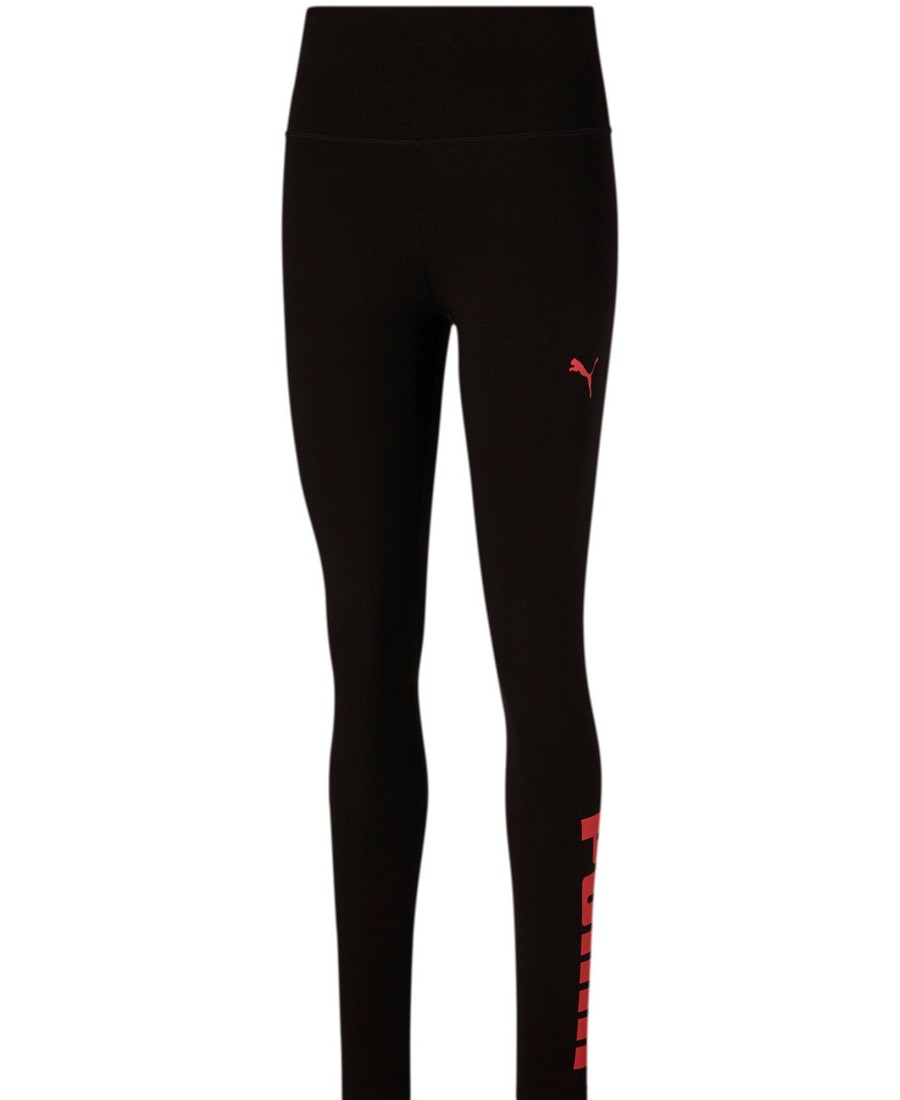 Women'S Puma | Graphic Full-Length Leggings Puma Noir/Paradise Rose