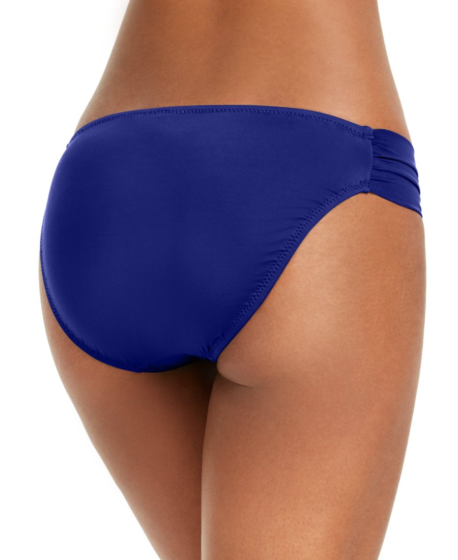 Women'S Bar III | Sunset Solids Side-Shirred Hipster Bikini Bottoms Cobalt