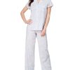 Women'S Charter Club | Woven Pajama Set Stripe Paisley