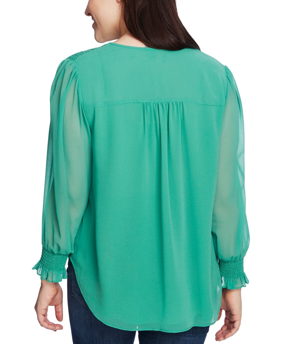 Women'S 1.STATE | Plus Trendy Sheer Long-Sleeve Top Fresh Grass