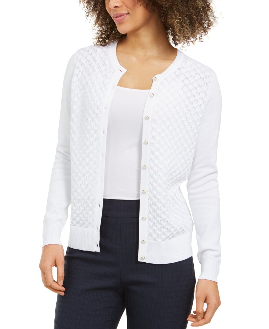 Women'S Charter Club | Peacock-Stitch Cardigan